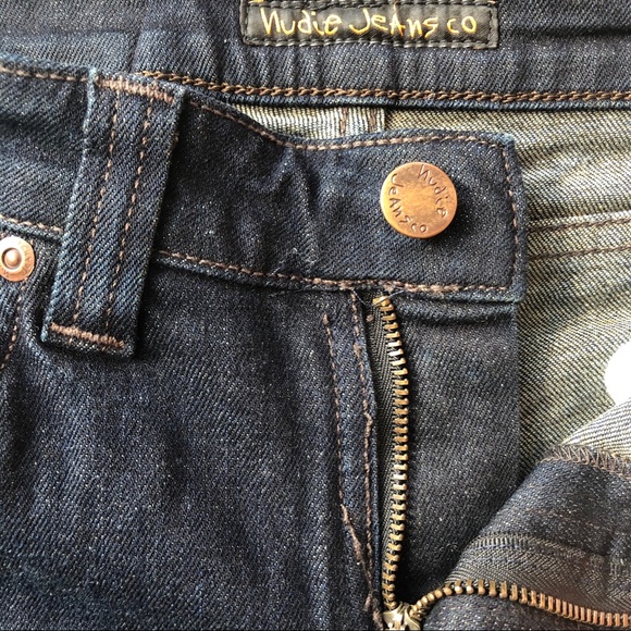 Nudie Jeans Dark Wash Lin Dry Steel Skinny Jeans Size 25 - Picture 6 of 12